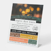 ブラックフレーム、オプティシャン、テクニカルプラクティショナー 台座サイン (正面)