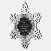 ブラックフレーム&シルバーダマスク25周年記念 スノーフレークピューターオーナメント (右)