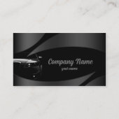 ブラックフロントカーインメタルカーブビジネスカード 名刺 (正面)