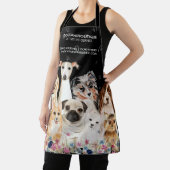 ブラックフローラかわいいペットシッター犬トリマー エプロン (インサイチュ)