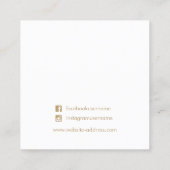 ブラックフローライヤリングジュエリー表示 スクエア名刺 (裏面)