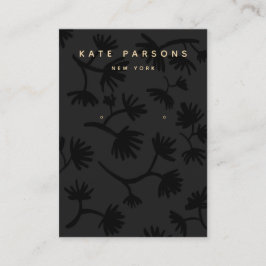 ブラックフローライヤリングジュエリー表示 名刺