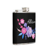 ブラックフローラカスタムモノグラムフラスコ フラスク (右)