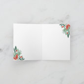 ブラックフローラクリスマス カード (内部)