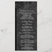 ブラックフローラシャルバードゴシック結婚式 プログラム (裏面)