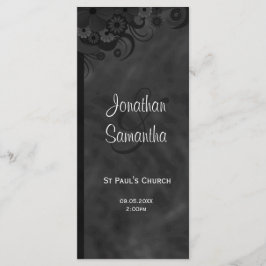 ブラックフローラシャルバードゴシック結婚式 プログラム