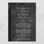 ブラックフローラシャルボードゴシック結婚式 プログラム (裏面)