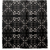 ブラックフローラシャワーカーテンスタイル2 シャワーカーテン (正面)