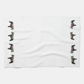 ブラックフローラダラホースMoJoキッチンタオル キッチンタオル (横)