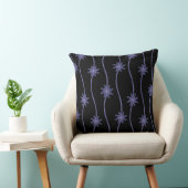 ブラックフローラチェーンパターン装飾用クッション クッション (椅子)