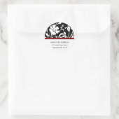 ブラックフローラトップ住所 シール (バッグ)