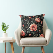 ブラックフローラドリーム クッション (椅子)