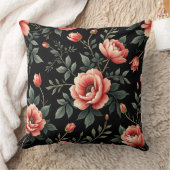 ブラックフローラドリーム クッション (ブランケット)