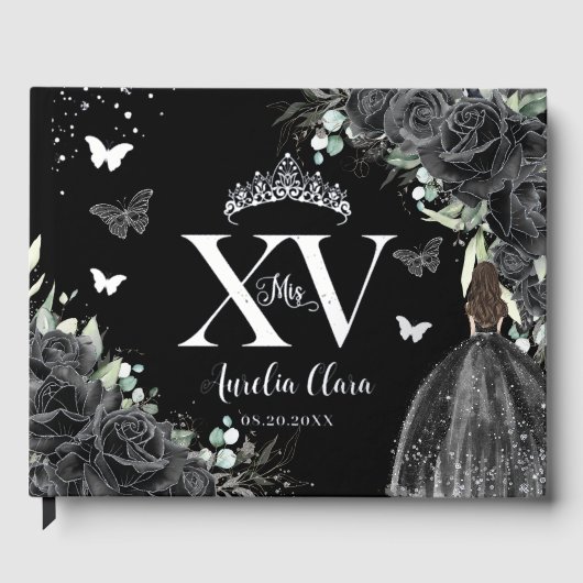 ブラックフローラドレスバタフライシルバーキンセニェラ ゲストブック (正面)