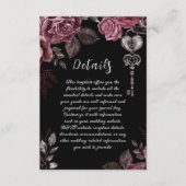 ブラックフローラバラダークゴシック結婚ズ詳細 エンクロージャーカード (正面)