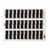 ブラックフローラバラ金ゴールド製品パッケージングラベルと ラベル (フルシート)