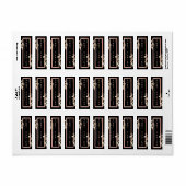 ブラックフローラバラ金ゴールド製品ラベルキャンドルソープ ラベル (フルシート)