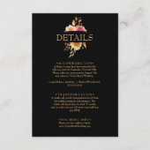 ブラックフローラフローラ秋ボホ結婚詳細 エンクロージャーカード (正面)