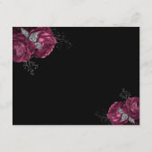 ブラックフローラブルゴーニュ牡丹ウェディングレセプション エンクロージャーカード (裏面)