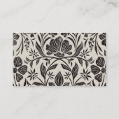 ブラックフローラベビーシャワーおむつラッフルカード エンクロージャーカード (裏面)