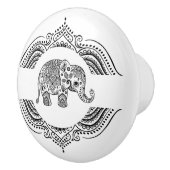 ブラックフローラペイズリー象華美レース枠2 セラミックノブ (右)