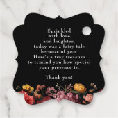 ブラックフローラボタニカル結婚ムーディーズ フェイバータグ (裏面)