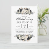 ブラックフローラマザーズデイブランチパーティー 招待状 (スタンド正面)