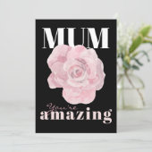 ブラックフローラマザーズデイホリデーカード シーズンカード (スタンド正面)