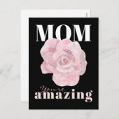 ブラックフローラマザーズデイホリデーポストカード シーズンポストカード (正面/裏面)