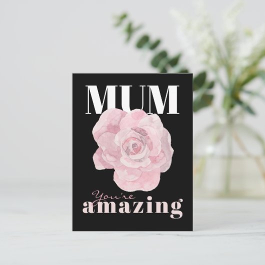 ブラックフローラマザーズデイホリデーポストカード シーズンポストカード (スタンド正面)