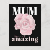 ブラックフローラマザーズデイホリデーポストカード シーズンポストカード (正面)