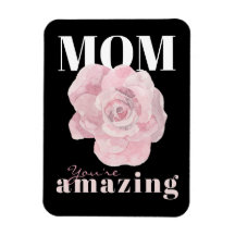 ブラックフローラマザーズデイホリデーマグネット