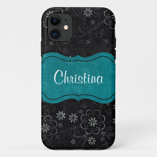 ブラックフローラメイトID™ iPhone 5ケース Case-Mate iPhoneケース (裏面)