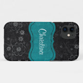 ブラックフローラメイトID™ iPhone 5ケース Case-Mate iPhoneケース (裏面(横))