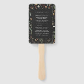 ブラックフローラモダン植物性結婚素朴 ハンドファン (裏面)