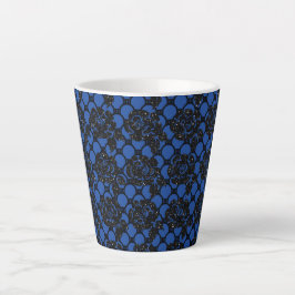 ブラックフローラレース カフェラテマグ
