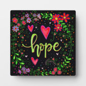 ブラックフローラ感動的ホープ フォトプラーク (正面)