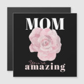 ブラックフローラ母の日の挨拶マグネット (正面/裏面)