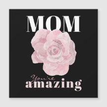 ブラックフローラ母の日の挨拶マグネット