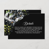 ブラックフローラ結婚の詳細エンクロージャカード エンクロージャーカード (正面/裏面)