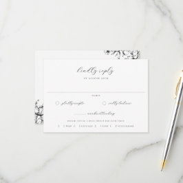 ブラックフローラ結婚の食事の選択 出欠カード