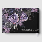 ブラックフローラ結婚ゴシック ゲストブック (裏面)