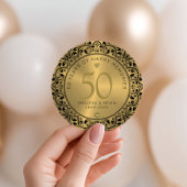 ブラックフローラ結婚サークル50周年 ラウンドシール
