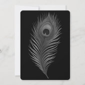 ブラックフローラ結婚式招待状(白エレガント) 招待状 (裏面)