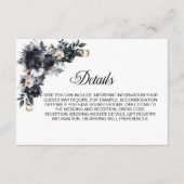 ブラックフローラ結婚詳細 エンクロージャーカード (正面)