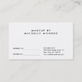 ブラックフローラ金ゴールド文字サロン紹介カード 紹介カード (裏面)