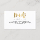 ブラックフローラ金ゴールド文字ネイルサロングレーロイヤリティ ロイヤリティカード (裏面)