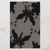 ブラックフローラ金ゴールド文字メイクアップアーティストグレー チラシ (裏面)