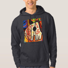 ブラックフード付きスウェットシャツ パーカ