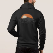 ブラックフード付きスウェットシャツZip パーカ (裏面)